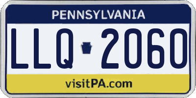 PA license plate LLQ2060
