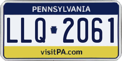 PA license plate LLQ2061