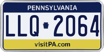 PA license plate LLQ2064