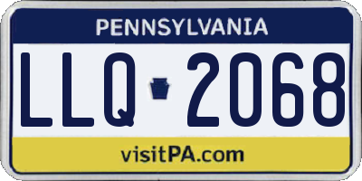 PA license plate LLQ2068