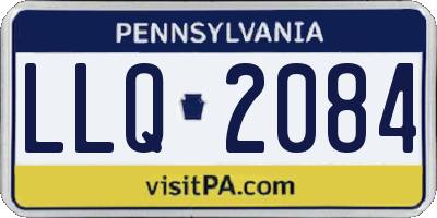 PA license plate LLQ2084