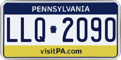 PA license plate LLQ2090