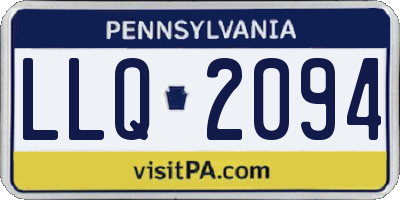 PA license plate LLQ2094