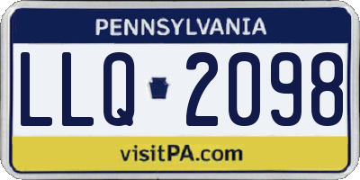 PA license plate LLQ2098