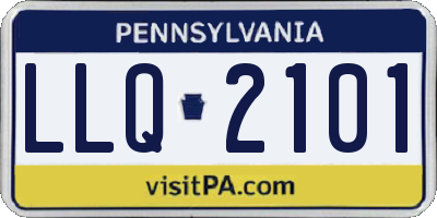 PA license plate LLQ2101