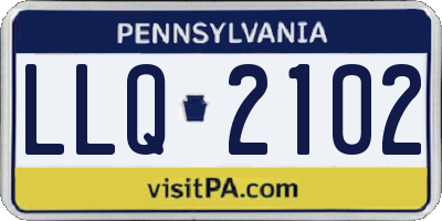 PA license plate LLQ2102