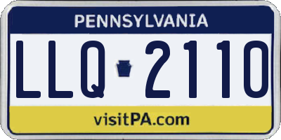 PA license plate LLQ2110