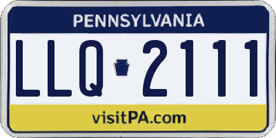 PA license plate LLQ2111