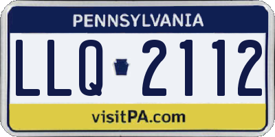 PA license plate LLQ2112