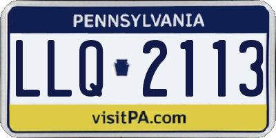 PA license plate LLQ2113