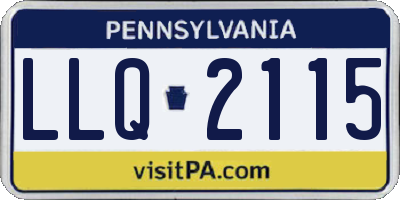 PA license plate LLQ2115