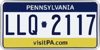 PA license plate LLQ2117