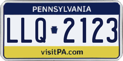 PA license plate LLQ2123