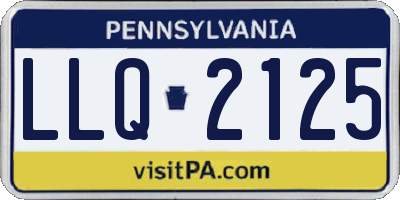 PA license plate LLQ2125