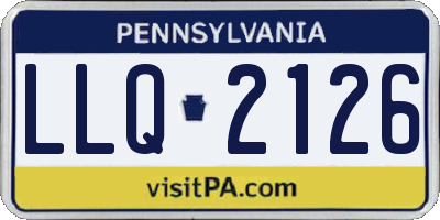 PA license plate LLQ2126