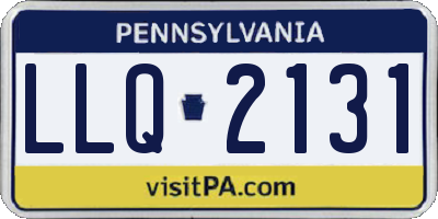 PA license plate LLQ2131