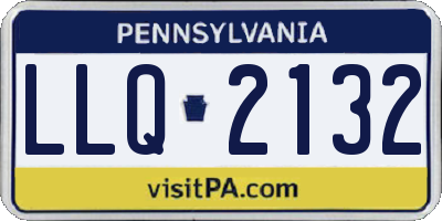 PA license plate LLQ2132