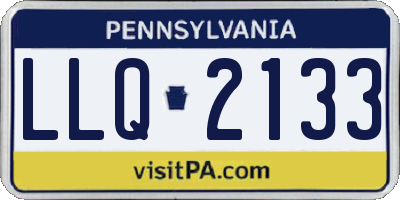 PA license plate LLQ2133