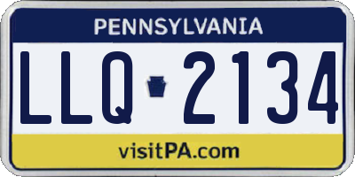 PA license plate LLQ2134
