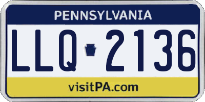 PA license plate LLQ2136