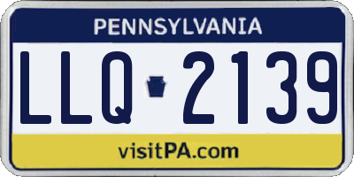 PA license plate LLQ2139