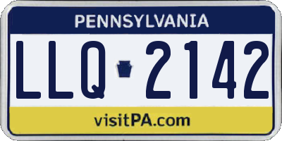PA license plate LLQ2142