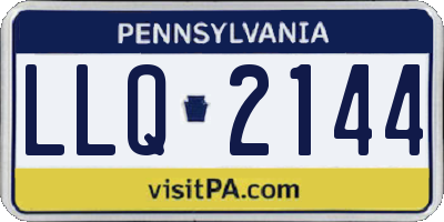 PA license plate LLQ2144