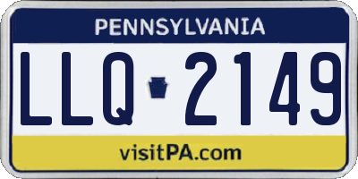 PA license plate LLQ2149