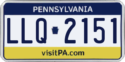 PA license plate LLQ2151