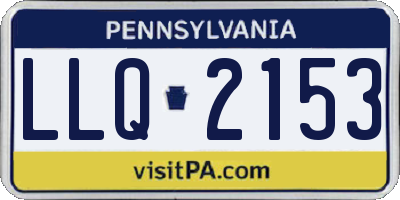 PA license plate LLQ2153