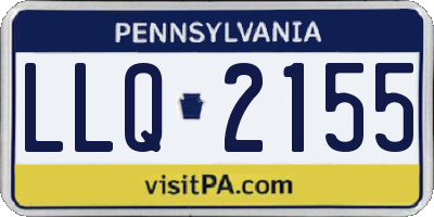 PA license plate LLQ2155