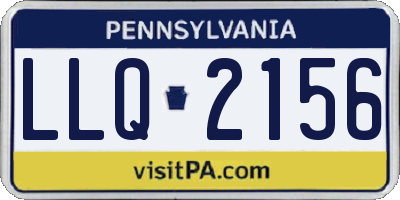 PA license plate LLQ2156