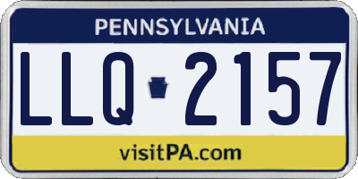 PA license plate LLQ2157