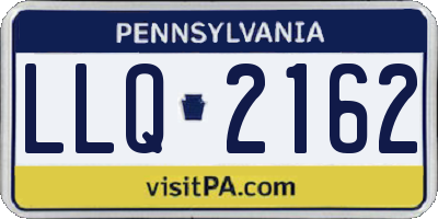 PA license plate LLQ2162