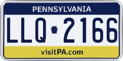 PA license plate LLQ2166