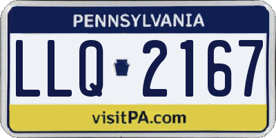 PA license plate LLQ2167