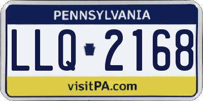 PA license plate LLQ2168