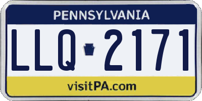 PA license plate LLQ2171