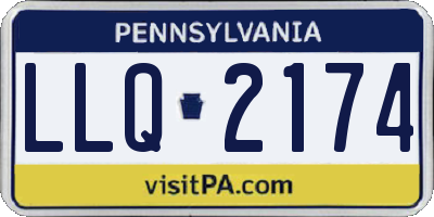 PA license plate LLQ2174