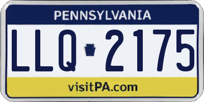 PA license plate LLQ2175