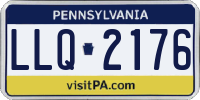 PA license plate LLQ2176