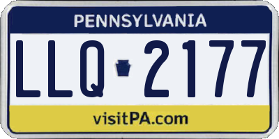 PA license plate LLQ2177