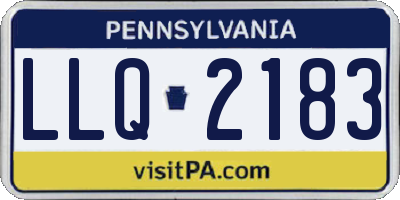 PA license plate LLQ2183