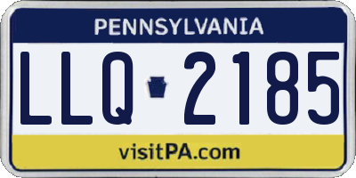 PA license plate LLQ2185
