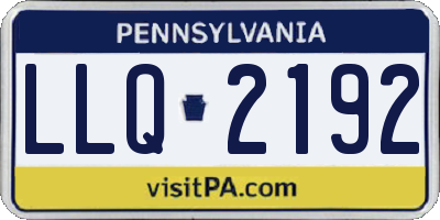 PA license plate LLQ2192