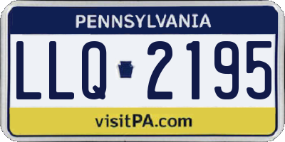 PA license plate LLQ2195