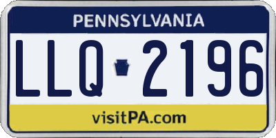 PA license plate LLQ2196
