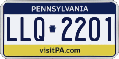 PA license plate LLQ2201