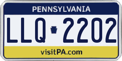 PA license plate LLQ2202