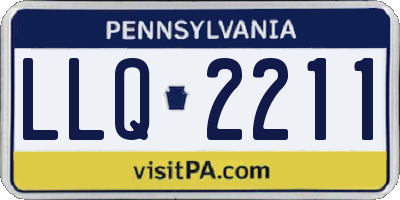 PA license plate LLQ2211